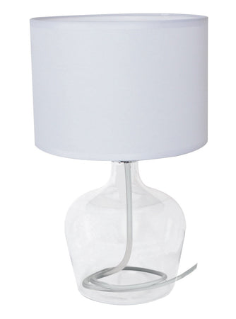 Lume Argento Moderno Fusto Alluminio Diffusore Vetro Lampada da Tavolo G9