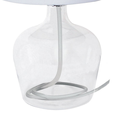 Lume Argento Moderno Fusto Alluminio Diffusore Vetro Lampada da Tavolo G9