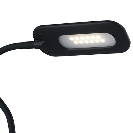 Lume Nero Comandi Touch Metallo Silicone Plastica Lampada Lettura Led 4,8 watt Luce Naturale