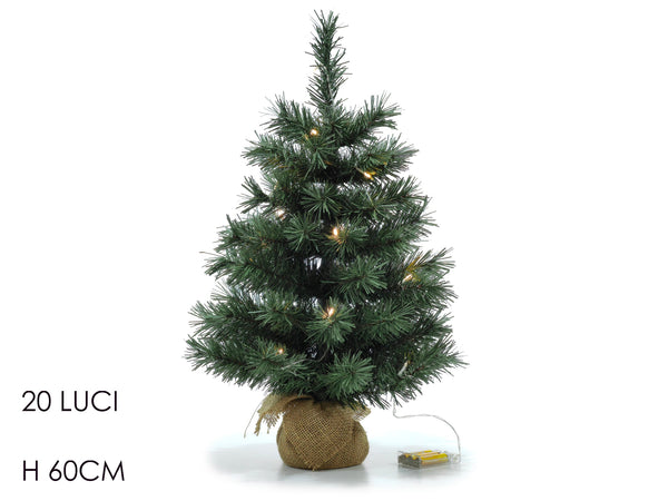 Alberello 60cm con Sacco e 20 Luci