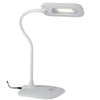 Lume Lampada Scrivania Bianca Comandi Touch Metallo Silicone Plastica Led 4,8 watt Luce Naturale