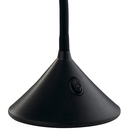 Lampada da Lettura Applique Metallo Silicone Nero Moderna Led 3 watt Luce Naturale