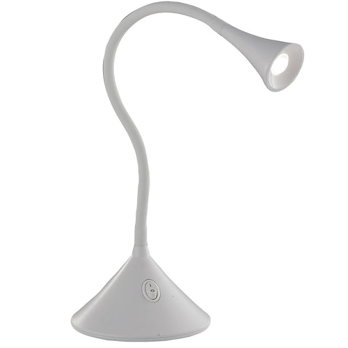 Lume per Scrivania Applique Bianca Metallo Silicone Lampada Led 3 watt Luce Naturale