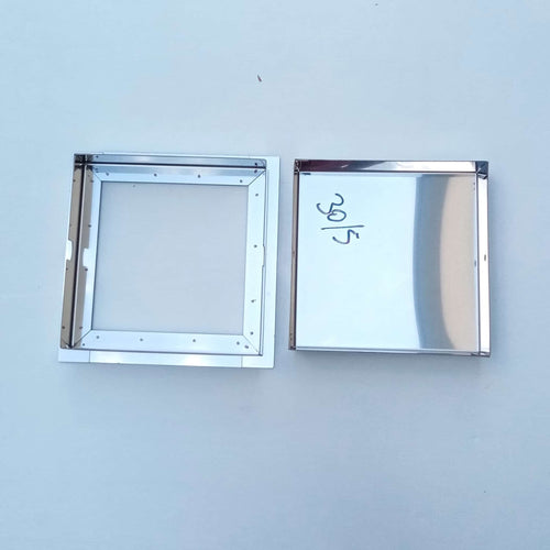 Sigillo 300 x 300 x H 50mm chiusino di acciaio inox pesante da incasso