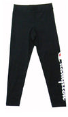 Champion 3/4 LEGGINGS Cotton Lycra gr.230 Basic Logo Grande Nero