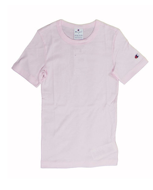 Champion TEE Soft Cotton 1x1 Rib Donna Cotone Rosa