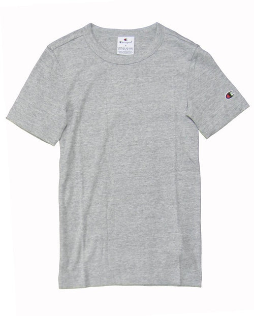Champion TEE Soft Cotton 1x1 Rib Donna Cotone Grigio