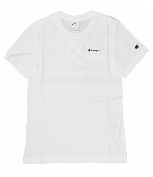Champion TEE Light Cotton Jersey Donna Logo Piccolo Cotone  Bianco