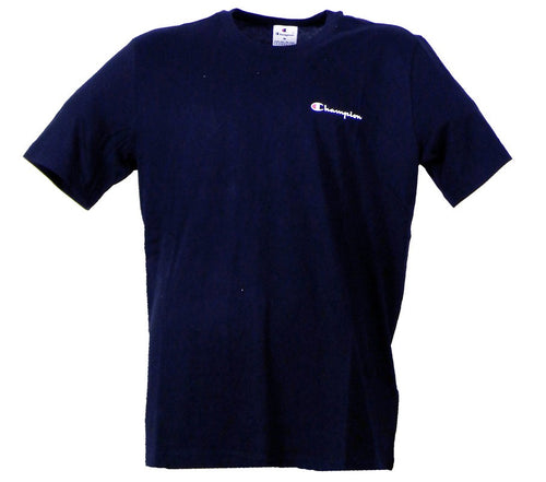 Champion TEE Light Cotton Jersey Donna Logo Piccolo Cotone Blu Navi