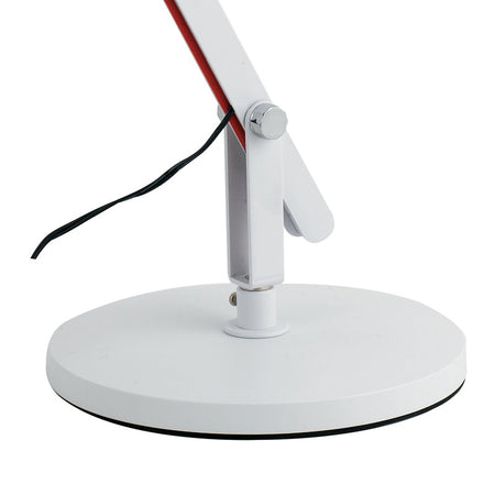 Lume per Lettura Bianco Rosso Plastica Metallo Lampada Scrivania Led 6 watt Luce Naturale