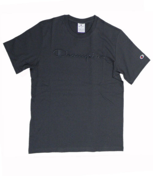 Champion SS TEE Light Cotton Jersey Uomo Logo Grande Cotone Marrone