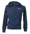 Champion FULL ZIP HOODIE SWEATSHIRT Heavy Soft Compact Spring Poly Terry Donna Blu Navi