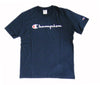 Champion TEE Light Cotton Jersey Uomo Logo Grande Cotone Blu navi