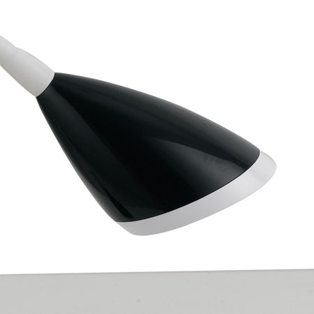Lampada da Tavolo Flessibile con Pinza Silicone paralume Metallo Nero Led 3,2 watt Luce Naturale