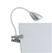 Lume con Pinza Silicone Flessibile paralume Metallo Argento Lampada Led 3,2 watt Luce Naturale