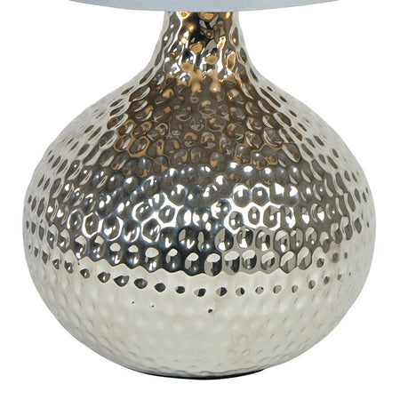 Lume Argento paralume Pvc fusto Ceramica Lampada Moderna E14