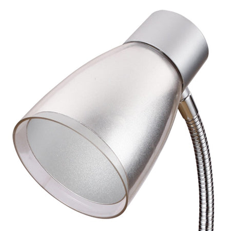 Lampada da Tavolo Argento Orientabile Metallo Plastica Interno Moderna E14