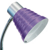 Lume per Scrivania Orientabile paralume Plastica Viola base Metallo Interno Moderno E14