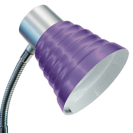 Lume per Scrivania Orientabile paralume Plastica Viola base Metallo Interno Moderno E14