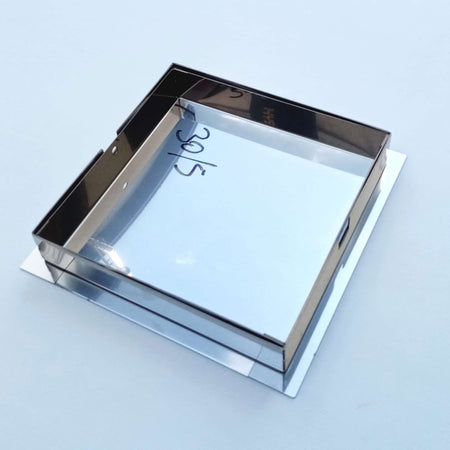 Sigillo 400 x 400 x H 80mm chiusino di acciaio inox pesante da incasso