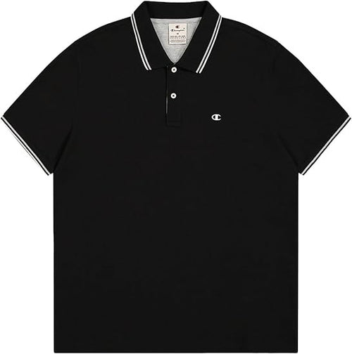 Champion POLO M/M Light Cotton Pique uomo Cotone Nero