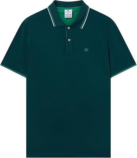 Champion POLO M/M Light Cotton Pique uomo Cotone Verde Scuro