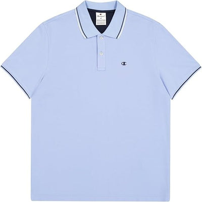 Champion POLO M/M Light Cotton Pique uomo Cotone Azzurro
