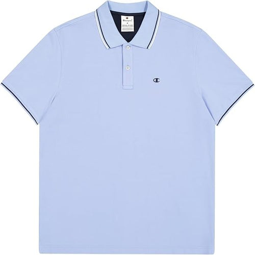Champion POLO M/M Light Cotton Pique uomo Cotone Azzurro