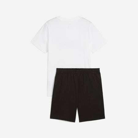 PUMA Logo Tee & Shorts Set G Puma White