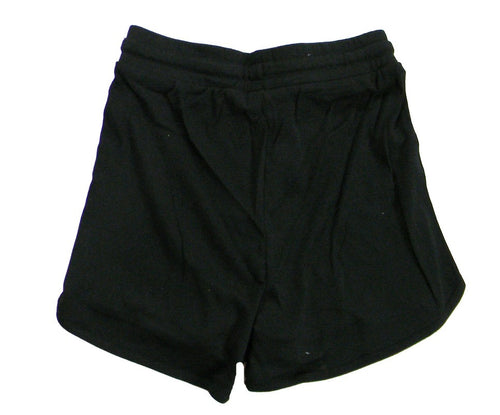 Champion SHORT Soft Cotton Rib Donna Logo Piccolo Cotone Nero