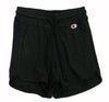 Champion SHORT Soft Cotton Rib Donna Logo Piccolo Cotone Nero