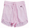 Champion SHORT Soft Cotton Rib Donna Logo Piccolo Cotone Rosa