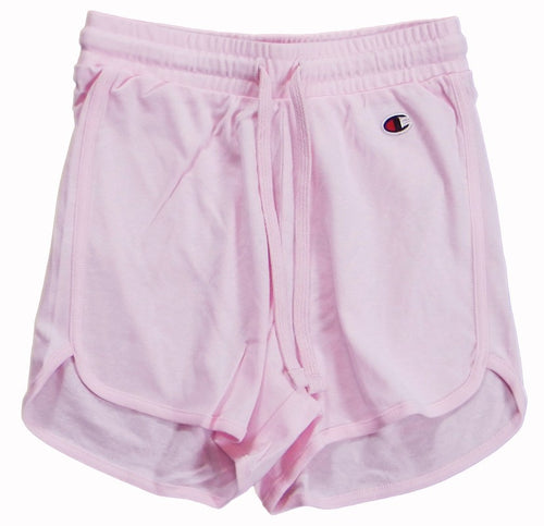 Champion SHORT Soft Cotton Rib Donna Logo Piccolo Cotone Rosa