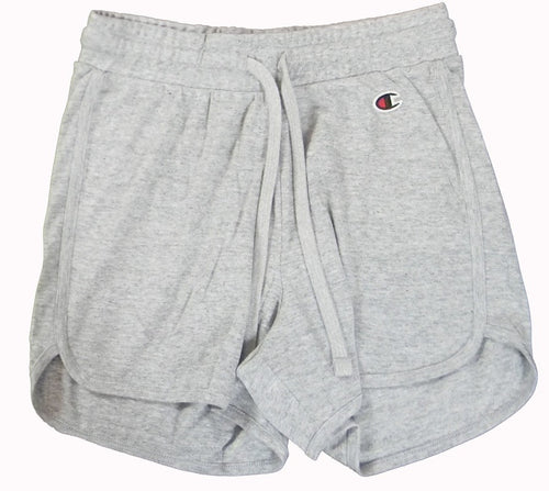 Champion SHORT Soft Cotton Rib Donna Logo Piccolo Cotone Grigio