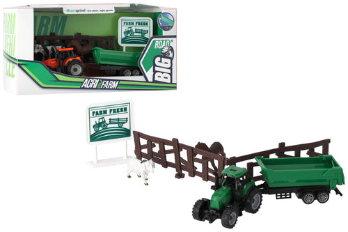 Trattore Free Wheel con Rimorchio e Accessori 2 Colori Assortiti