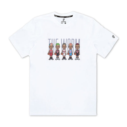 Scrimmage t-shirt Basketball uomo WORM ANTHOLOGY White