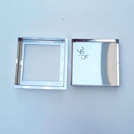 Sigillo 700 x 700 x H 80mm chiusino di acciaio inox pesante da incasso