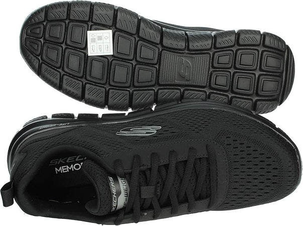 Skechers Track Leshur, Scarpe da Ginnastica Uomo, Rete Sintetica Nero