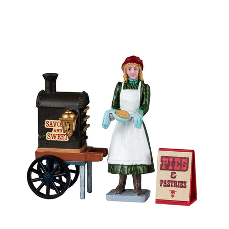 Personaggi per villaggio di Natale "Torte e pasticcini salati e dolci" in resina