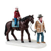 Personaggi per villaggio di Natale Happy Trails in resina