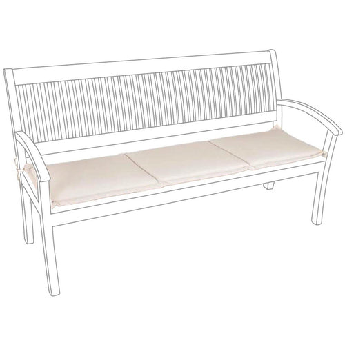 Cuscino per panca o dondolo 3 posti beige da tessuto sfoderabile in polyestere