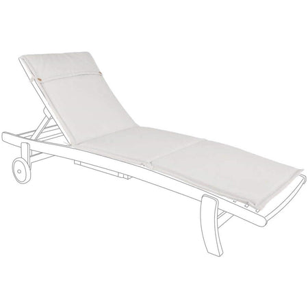 CUSCINI CUSCINO LETTINO LETTO BRANDINA PANNA 190 X 62 CM BEIGE GIARDINO ESTERNO SPIAGGINA