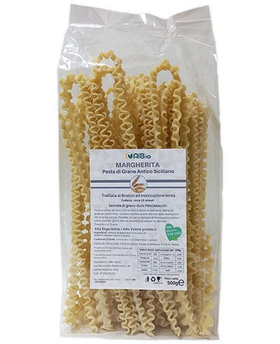 Pasta Margherita Regina Artigianale Di Grano Antico Siciliano 500gr. Perciasacchi Trafilata Al Bronzo Khorasan
