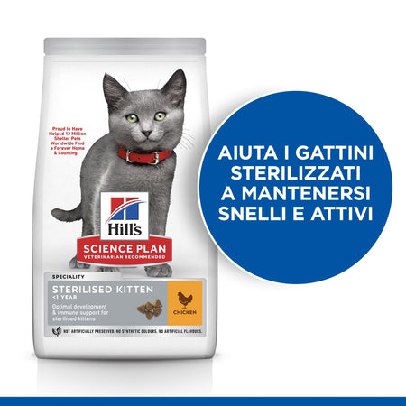 Hill's Sterilised secco Gatti Kitten pollo