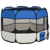 Box per Cani Gatti Pieghevole con Borsa Trasporto Blu 90x90x58 cm