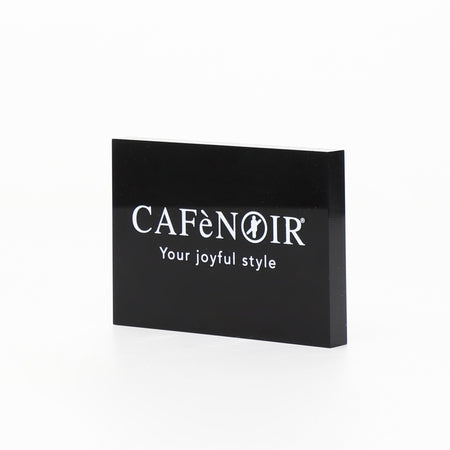 TARGA PLEXIGLASS NERO  (12X8,5X1,5CM)