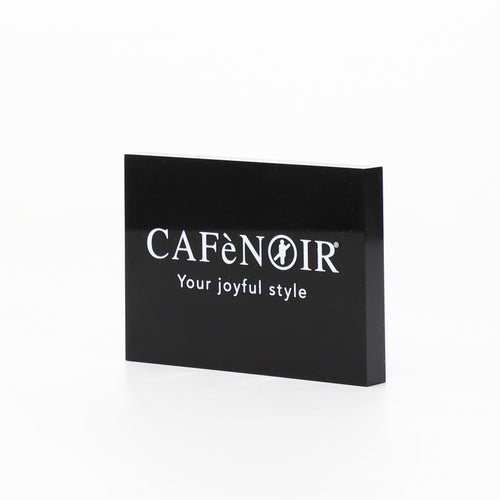 TARGA PLEXIGLASS NERO  (12X8,5X1,5CM)