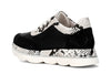 SNEAKERS IN PELLE CON SIMILPELLE PITONATA E STRASS