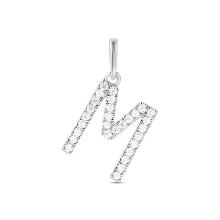 STROILI - Pendente Poème Oro Bianco lettera M