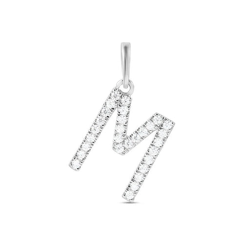 STROILI - Pendente Poème Oro Bianco lettera M